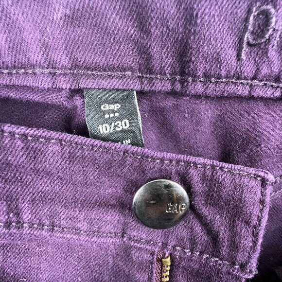 Gap Women's Premium Skinny Jeans Size 10/30 Mid Rise Denim Stretch Purple - Picture 5 of 11